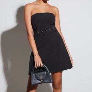 Vici Valla Strapless Belted Mini Dress